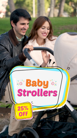 Platilla de diseño Foldable Baby Strollers With Discount TikTok Video