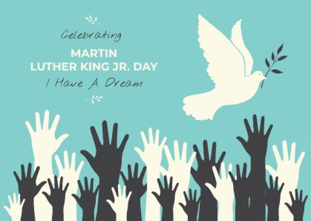 Martin Luther King day card Card tervezősablon