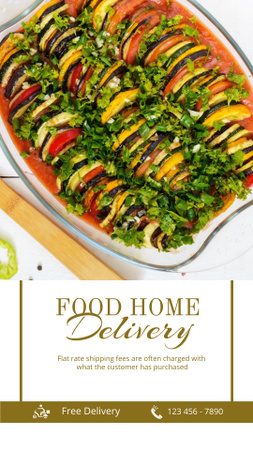 Food Home Delivery Offer Instagram Story tervezősablon
