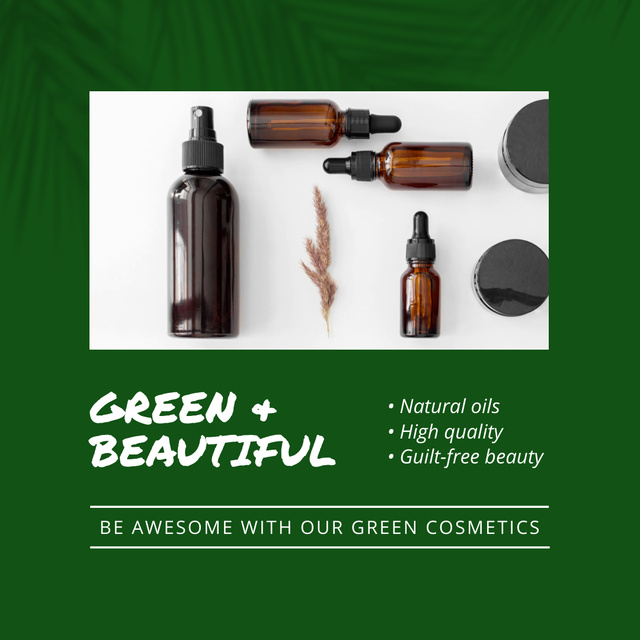 Eco-friendly Cosmetic Items With Droppers Animated Post Πρότυπο σχεδίασης