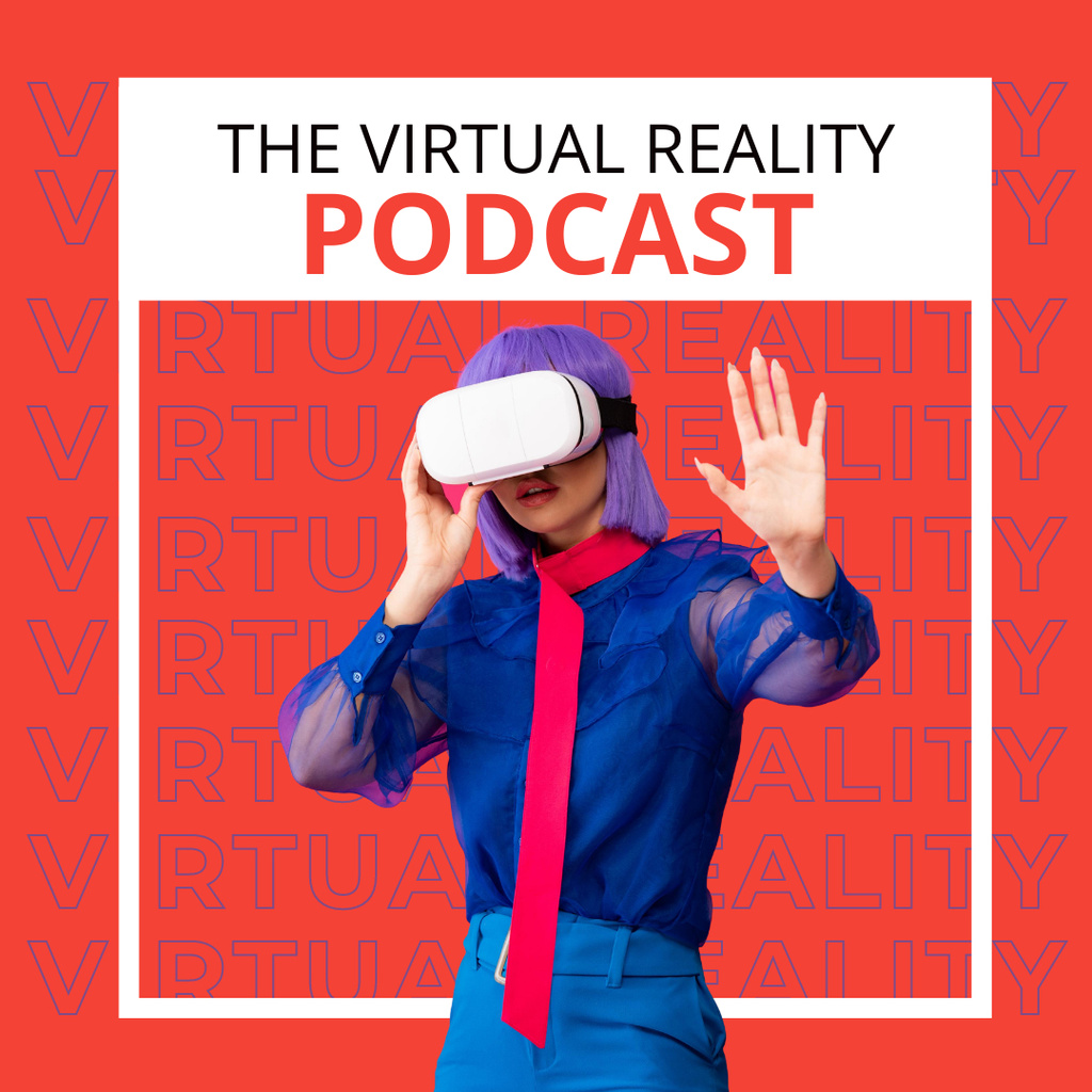 Designvorlage Ad of Podcast about Virtual Reality für Instagram