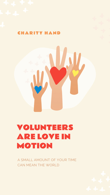 Volunteering Motivation during War in Ukraine with Hands Instagram Story tervezősablon