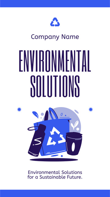 Ontwerpsjabloon van Mobile Presentation van Environmental Solutions for Sustainable Future
