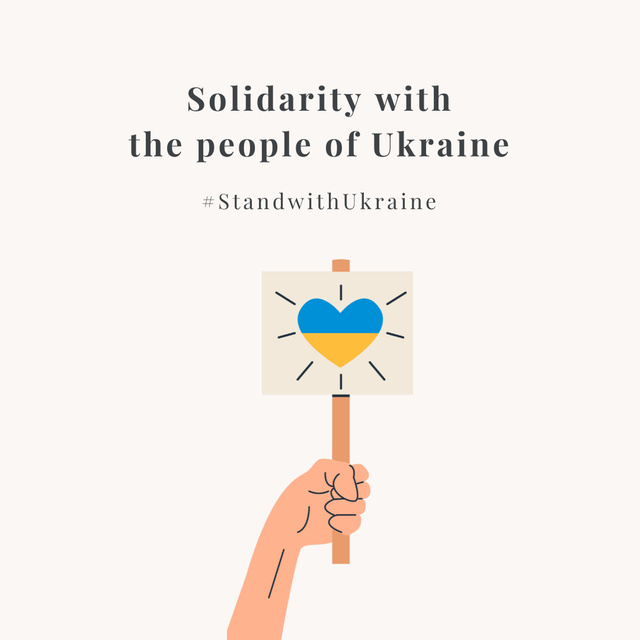Call to Solidarity with People of Ukraine Instagramデザインテンプレート