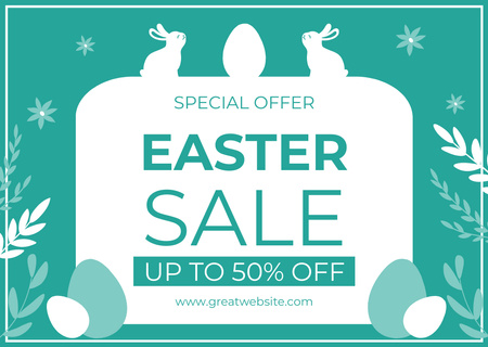 Special Offer for Easter Holiday Card Design Template