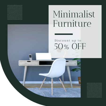 Plantilla de diseño de oferta de venta de muebles modernos con elegante sillón Instagram 