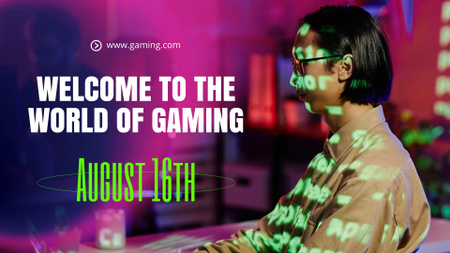 Ontwerpsjabloon van FB event cover van Gaming Community-uitnodiging