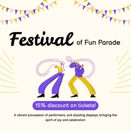 Discounted Admission On Fun Festival Animated Post Design Template