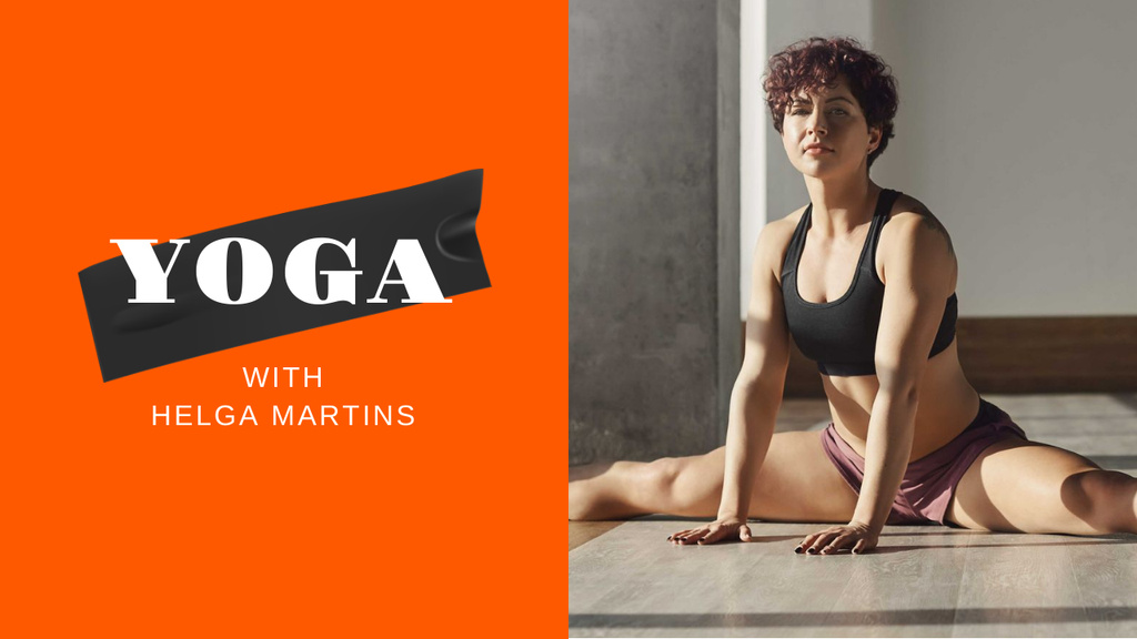 Yoga Coach classes promotion Youtube Thumbnail Modelo de Design