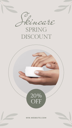 Skincare Spring Sale Announcement Instagram Video Story Design Template