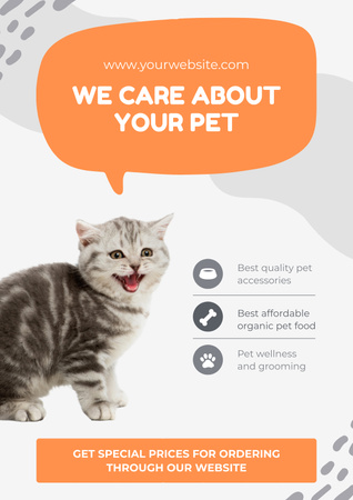 Особливий догляд за домашніми тваринами Poster – шаблон для дизайну