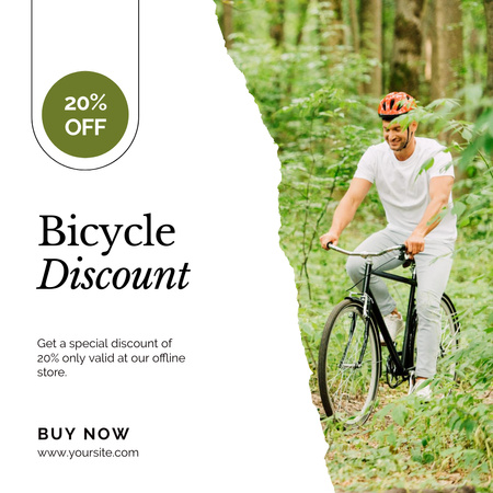Designvorlage Discount on Tourist and Athletic Bikes für Instagram