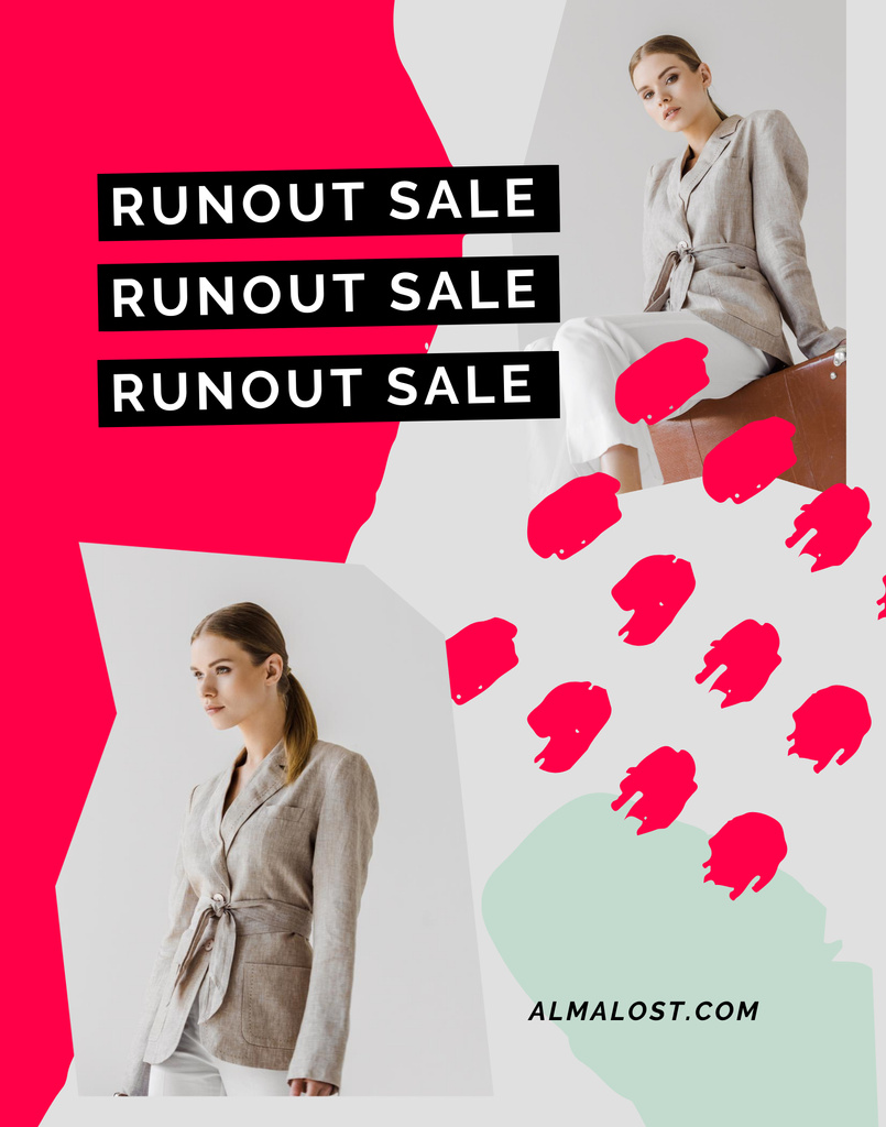Women's Day Runout Sale Poster 22x28in Design Template