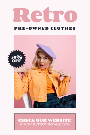Pre-owned Retro Clothes for Ladies Pinterest Design Template