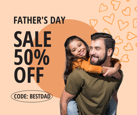Platilla de diseño Father's Day Sale Facebook