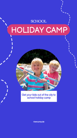 Children in School Holiday Camp Instagram Story Modelo de Design