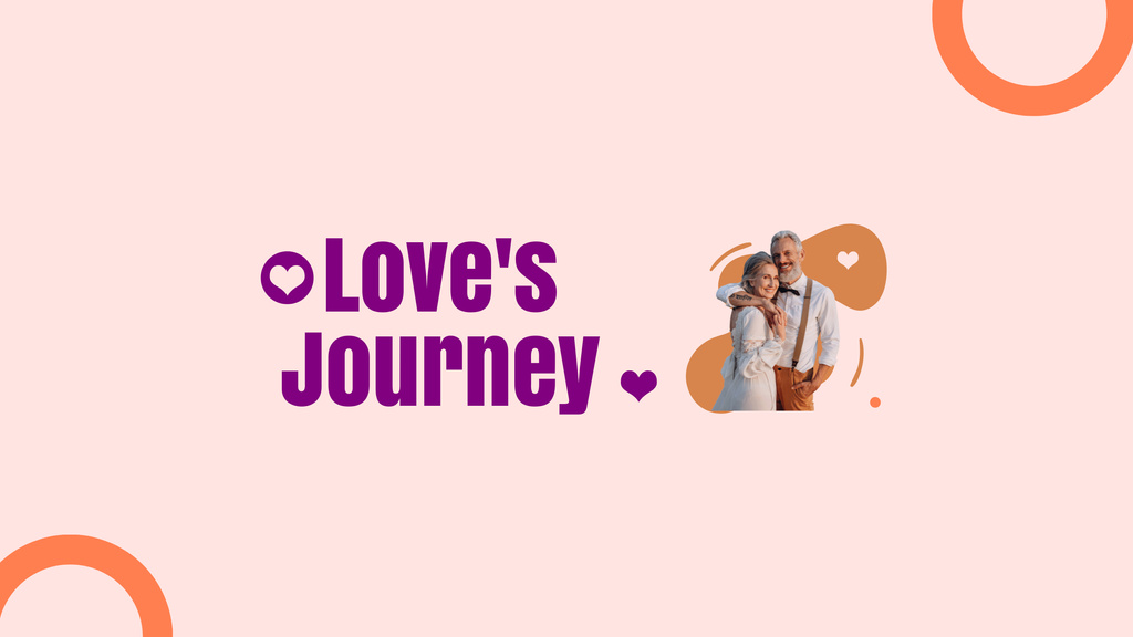Designvorlage Love Journey with Beautiful Mature Couple für Youtube