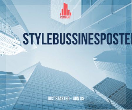 Style business poster Medium Rectangle Design Template