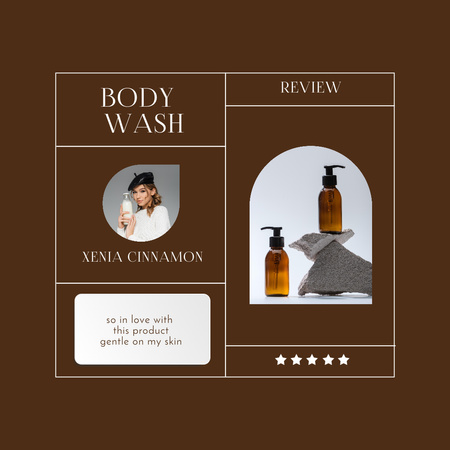 Designvorlage Body Wash Product Review für Instagram