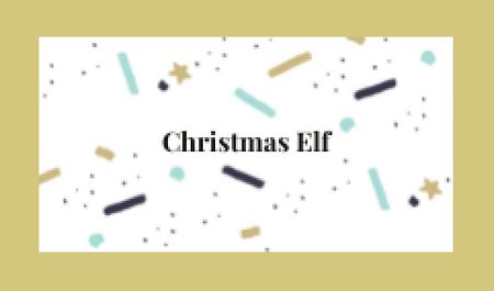 Platilla de diseño Bright and Shiny Confetti on Christmas Business card