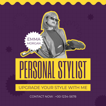 Style Upgrading with Personal Fashion Specialist Instagram Design Template