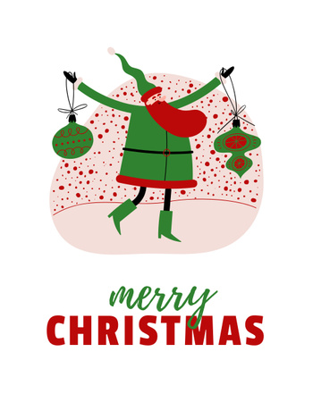 Modèle de visuel Christmas Holiday Greeting - T-Shirt