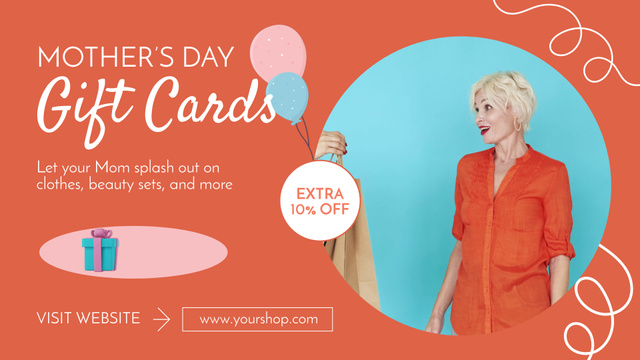 Various Gifts With Discount On Mother's Day Offer Full HD video Πρότυπο σχεδίασης