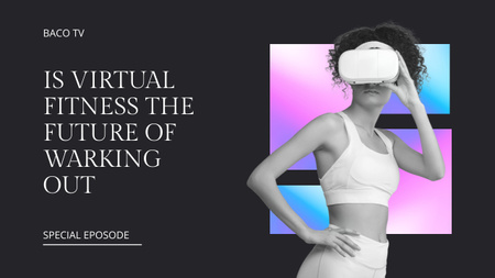 Virtual Reality Fitness Youtube Thumbnail Design Template