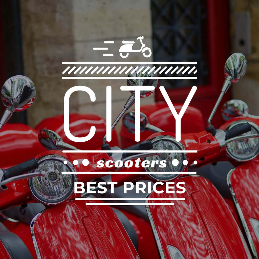 City scooters Store Offer Instagram Πρότυπο σχεδίασης