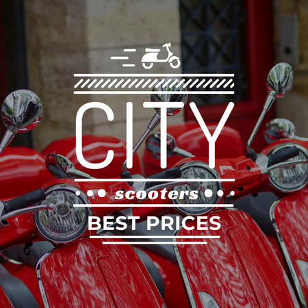 City scooters Store Offer Instagram Design Template