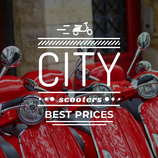 City scooters Store Offer Instagram Tasarım Şablonu