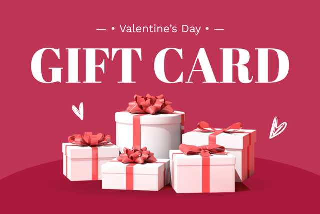 Modèle de visuel Festive Gifts on Valentine's Day - Gift Certificate