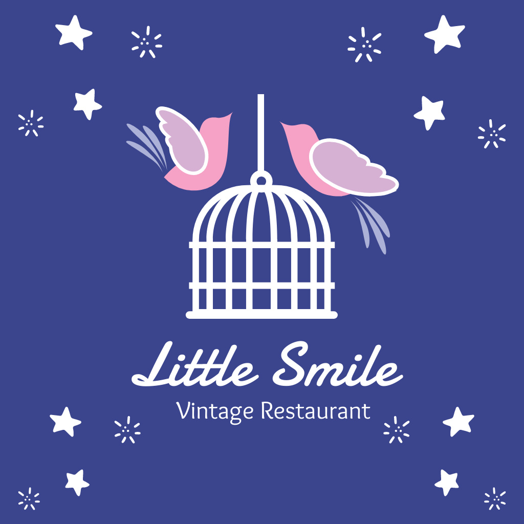 Vintage Restaurant Emblem Logo Design Template