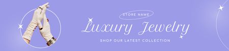 Platilla de diseño Exquisite Jewelry Offer In Violet Ebay Store Billboard