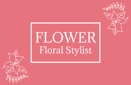Plantilla de diseño de Cita de Reunión con Estilista Floral Business Card 85x55mm 