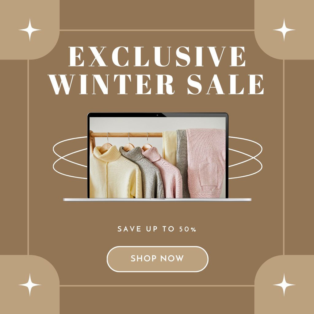 Ontwerpsjabloon van Instagram van Winter Collection Special Discount Offer