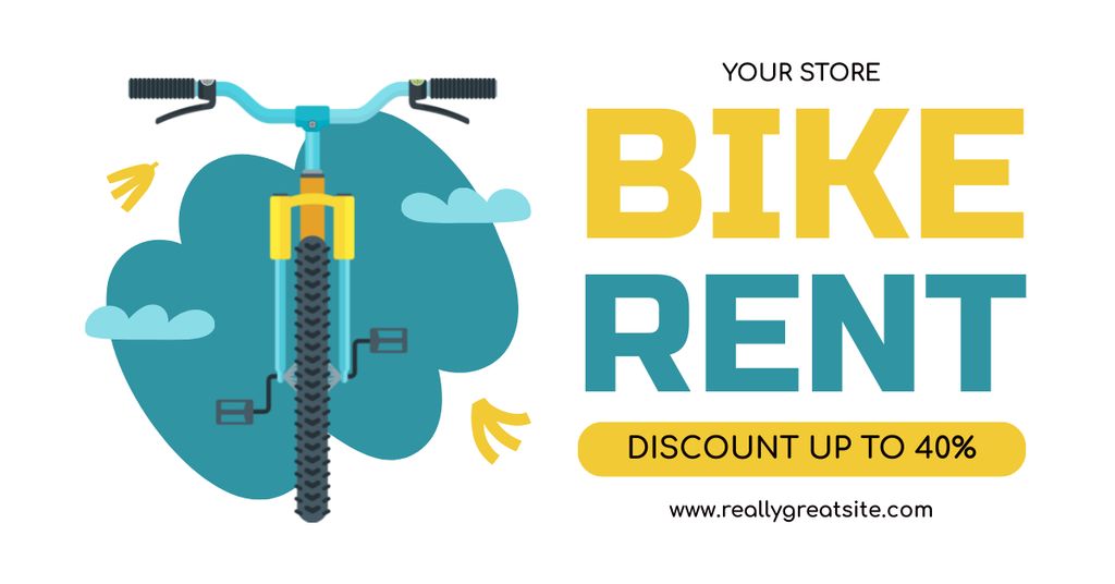 Bikes for Rent Discount Facebook ADデザインテンプレート