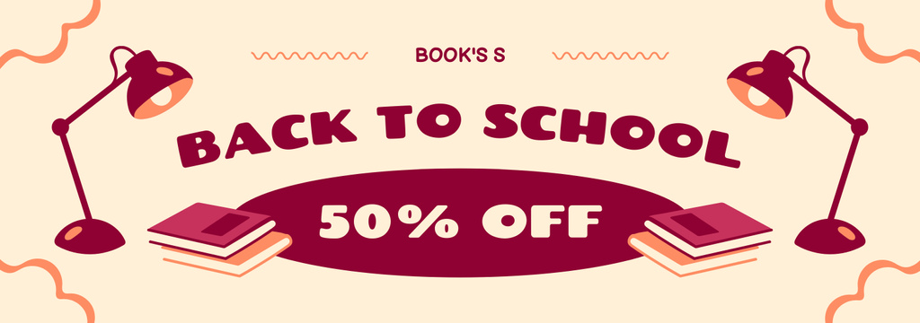 Sale of School Books and Textbooks with Discount Tumblr Šablona návrhu