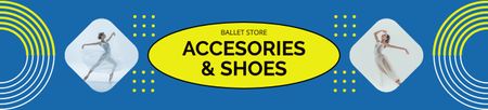 Ontwerpsjabloon van Ebay Store Billboard van Aanbieding van accessoires en schoenen voor balletdansen