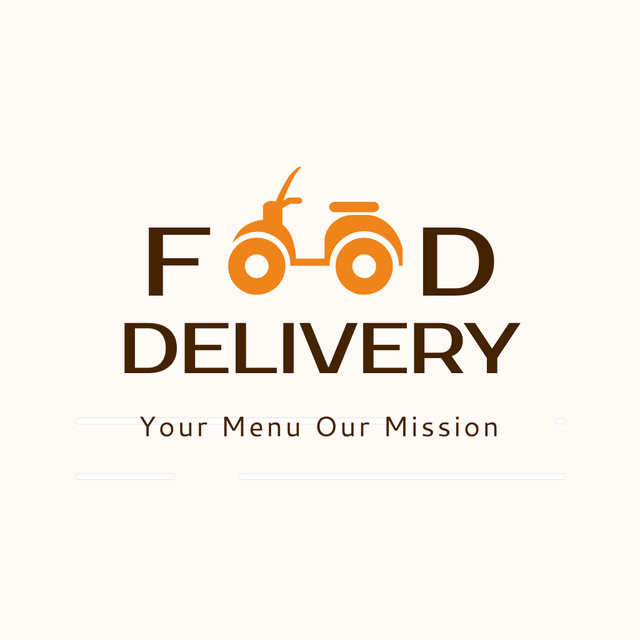 Food Delivery Service Animated Logo Tasarım Şablonu