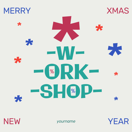 Christmas Workshop Offer Instagram AD Modelo de Design