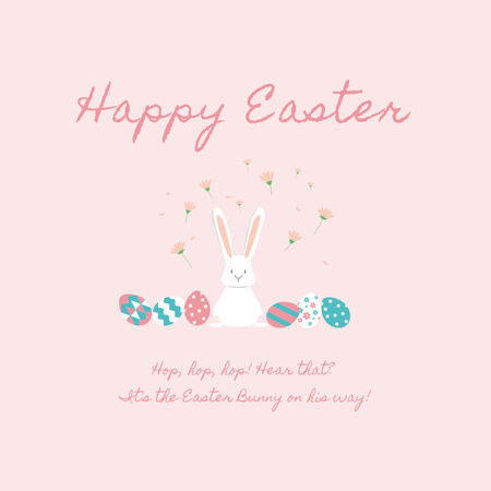 Cute Easter Holiday Greeting Instagram Šablona návrhu