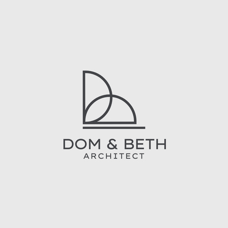Plantilla de diseño de Imagen del Emblema del Buro de Arquitectura Logo 