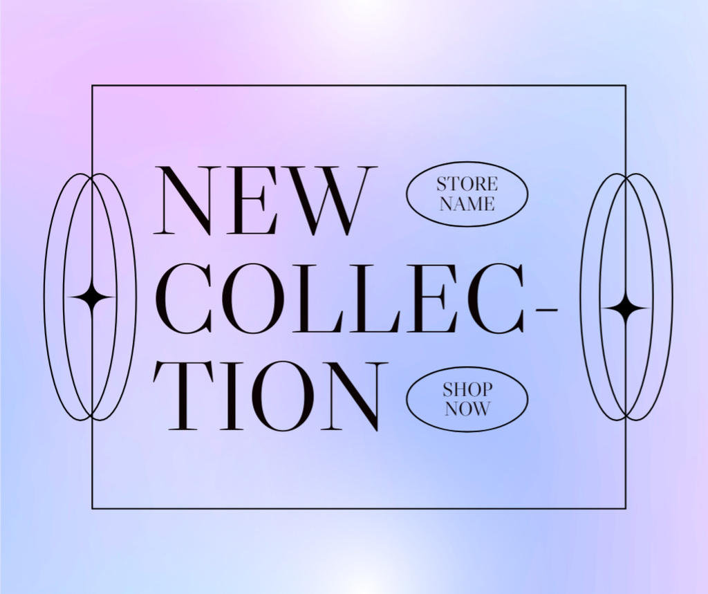 Ontwerpsjabloon van Facebook van New Collection Promotion In Store