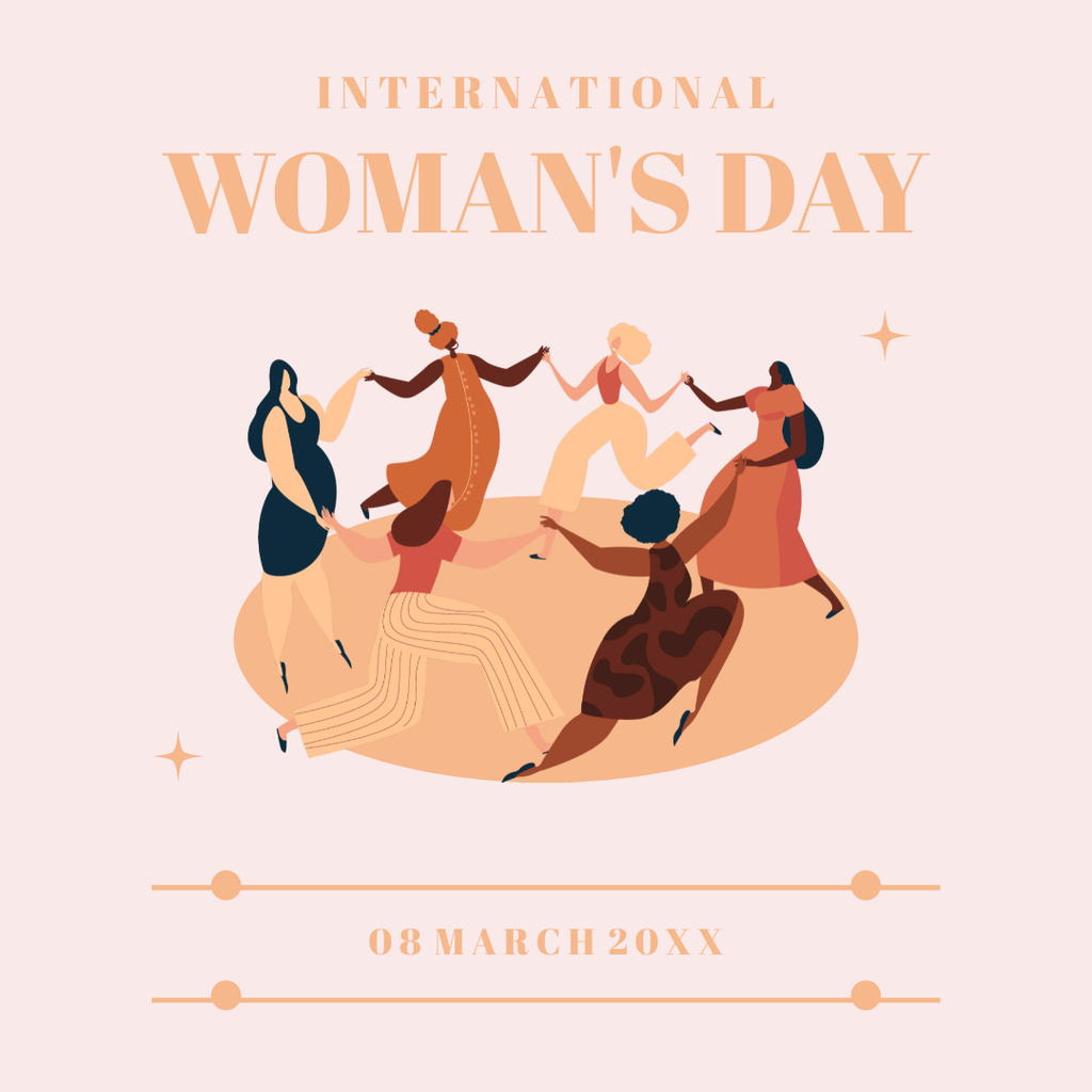 Diverse Women on International Women's Day Instagram Design Template