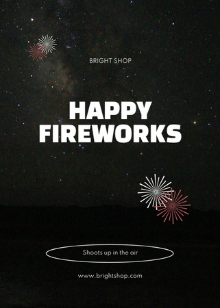 USA Independence Day Celebration With Fireworks Postcard 5x7in Vertical Modelo de Design