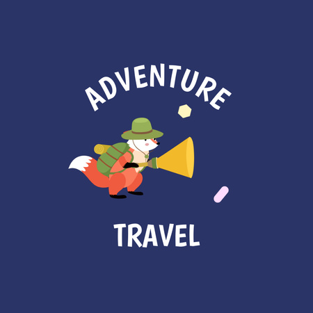 Plantilla de diseño de Linda Oferta de Aventuras y Viajes Animated Logo 