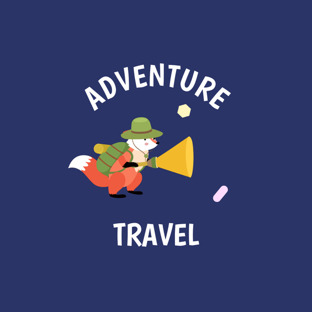 Cute Offer of Adventures and Travel Animated Logo Tasarım Şablonu