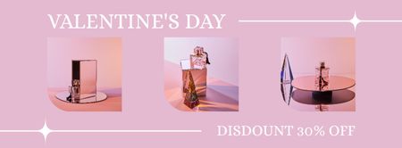 Valentine's Day Perfume Sale Collage Facebook cover Design Template