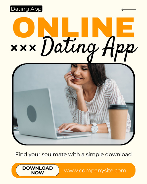 Offer Online Dating Applications Instagram Post Vertical Tasarım Şablonu